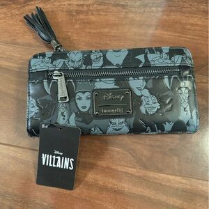 NWT Disney Loungefly Villains Black Wallet